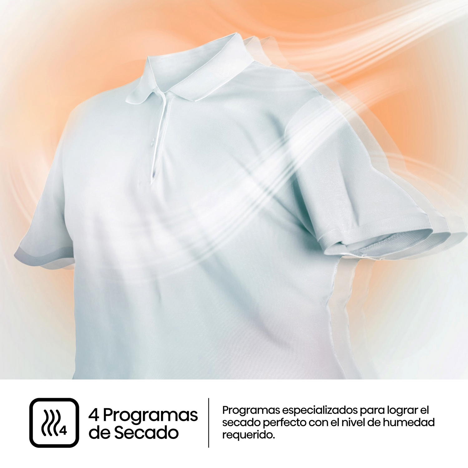 Polo blanco con efecto de secado.