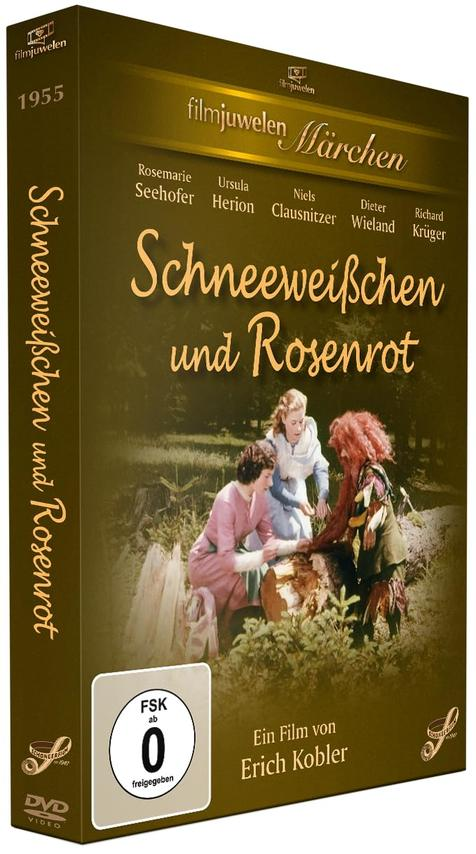 DVD-Hülle, deutscher Text, Menschen im Wald, Frau in Rosa, Mann im roten Kostüm.