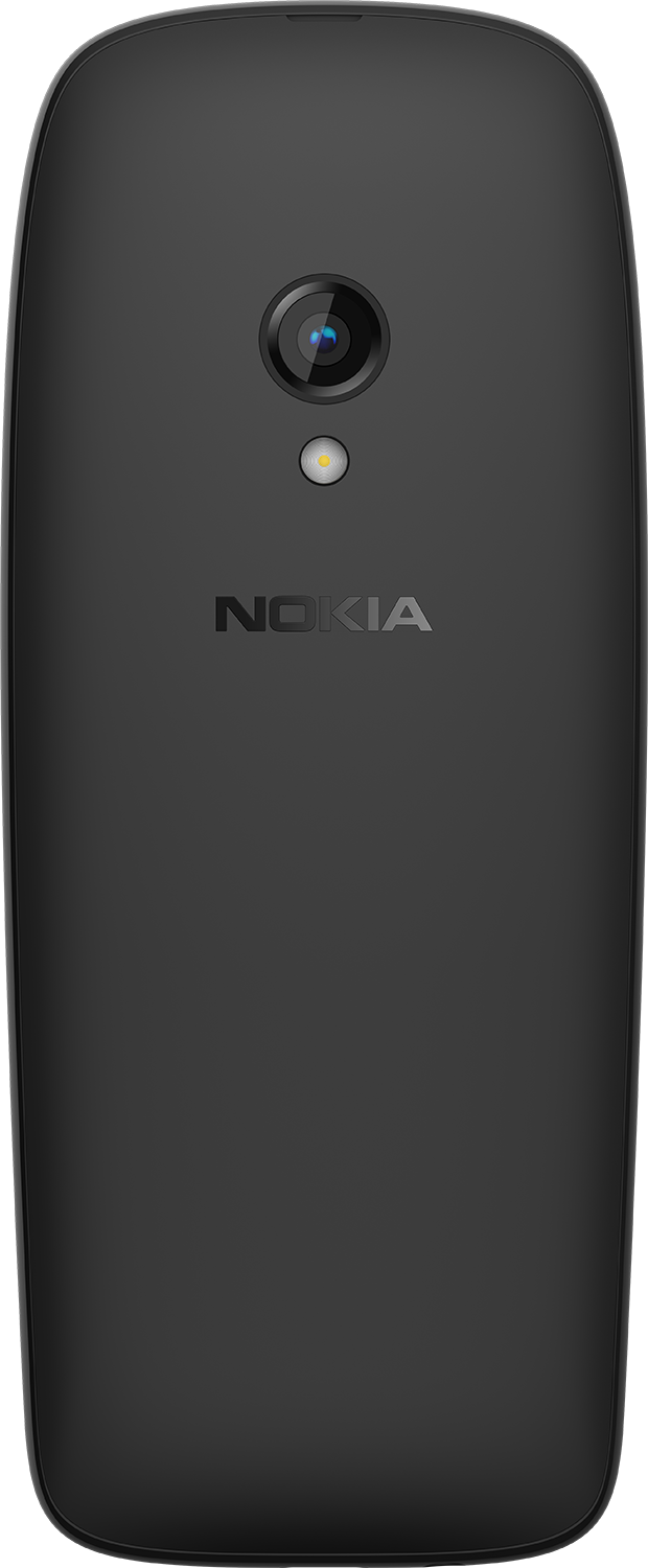 Fekete Nokia telefon hátulról, kamerával és Nokia logóval.