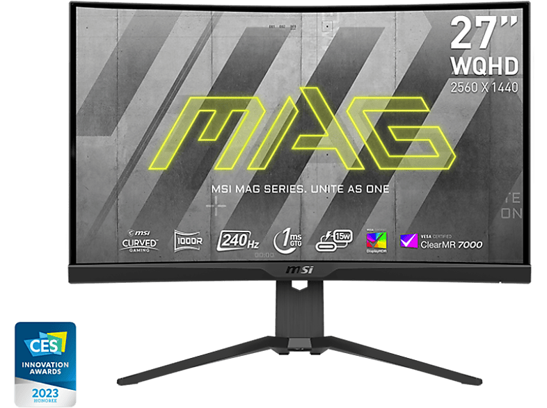 MSI MAG 275CQRXF 27'' Ívelt WQHD 240 Hz 16:9 FreeSync VA LED Gamer Monitor