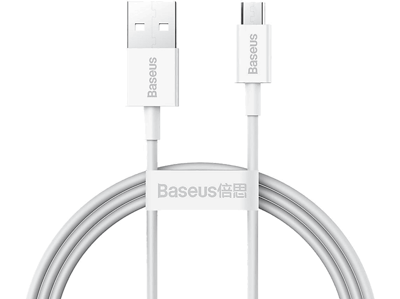 BASEUS Superior Hızlı Şarj Özellikli Micro USB Şarj Kablosu 1m Beyaz