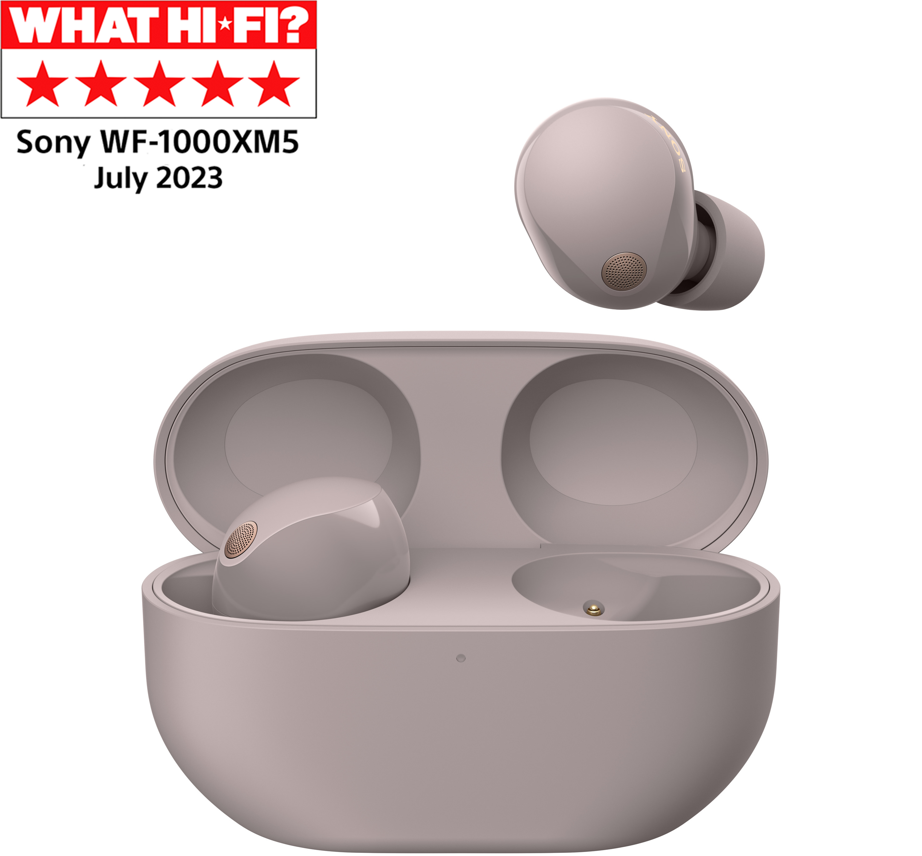 SONY WF-1000XM5P Vezeték nélküli, zajszűrős fülhallgató, füstös rózsaszín