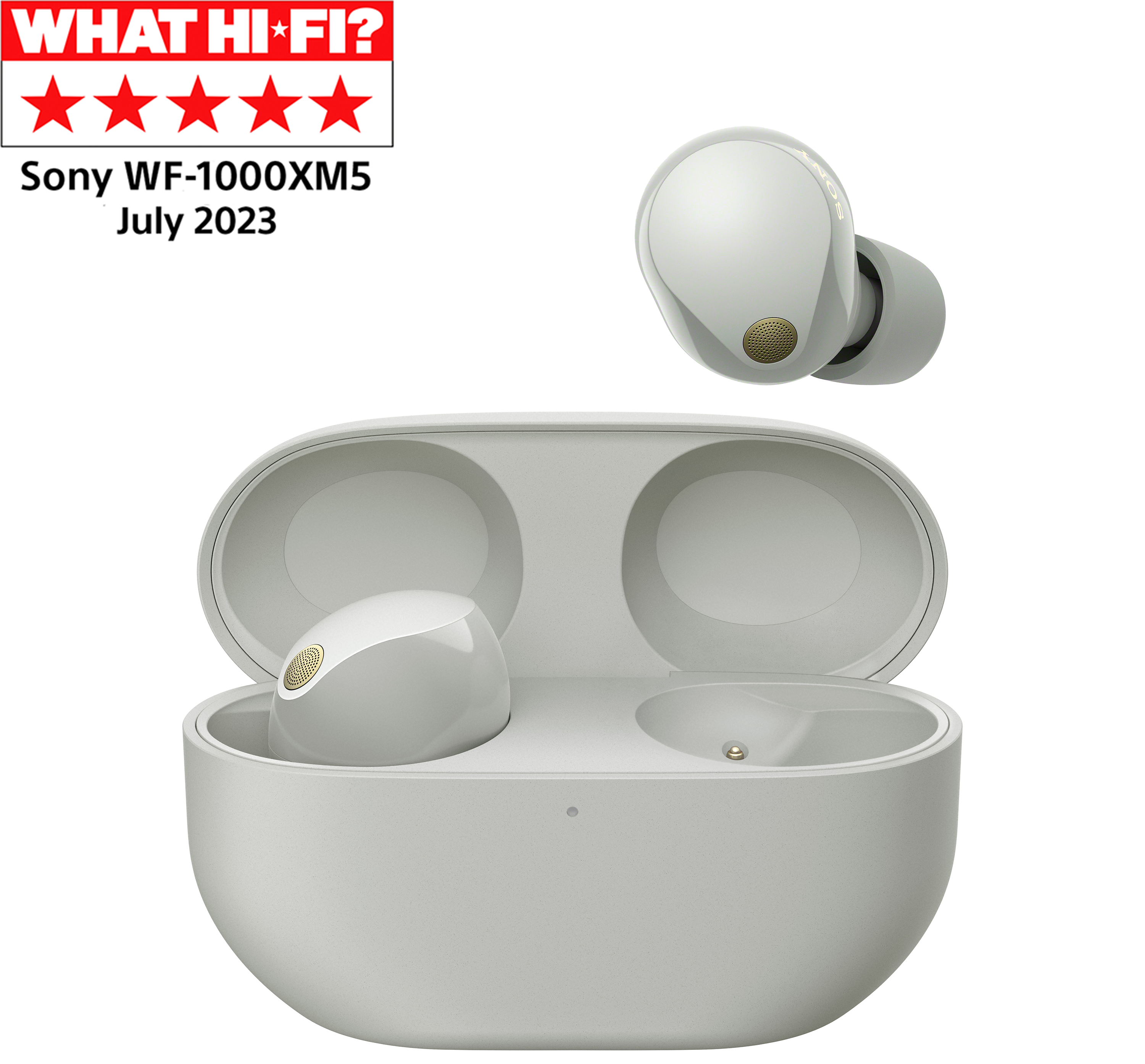 SONY WF-1000XM5S vezeték nélküli, zajszűrős fülhallgató, ezüst (WF1000XM5S.CE7)