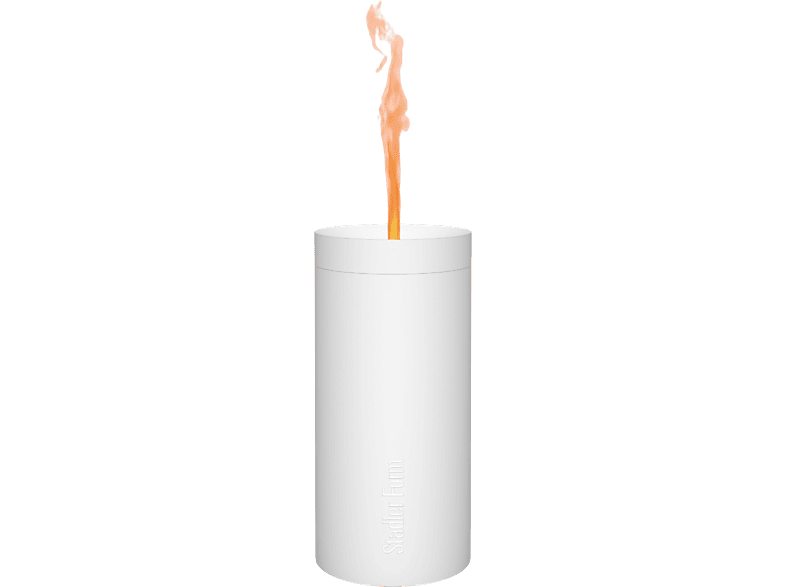 Stadler Form Lucy mobiler Bedufter, Aroma Diffuser mit Akku und Flammeneffekt, Weiß