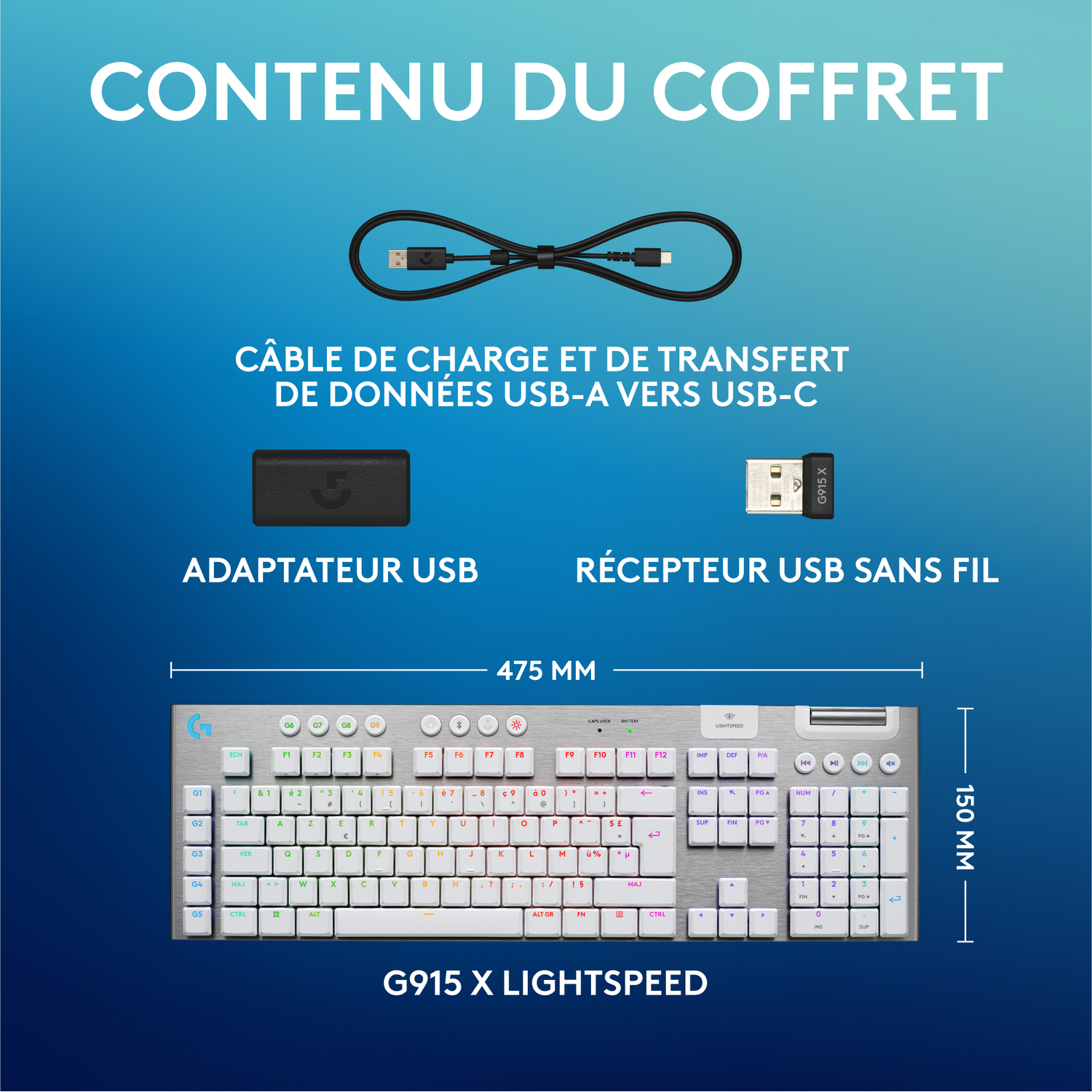 Clavier avec accessoires.