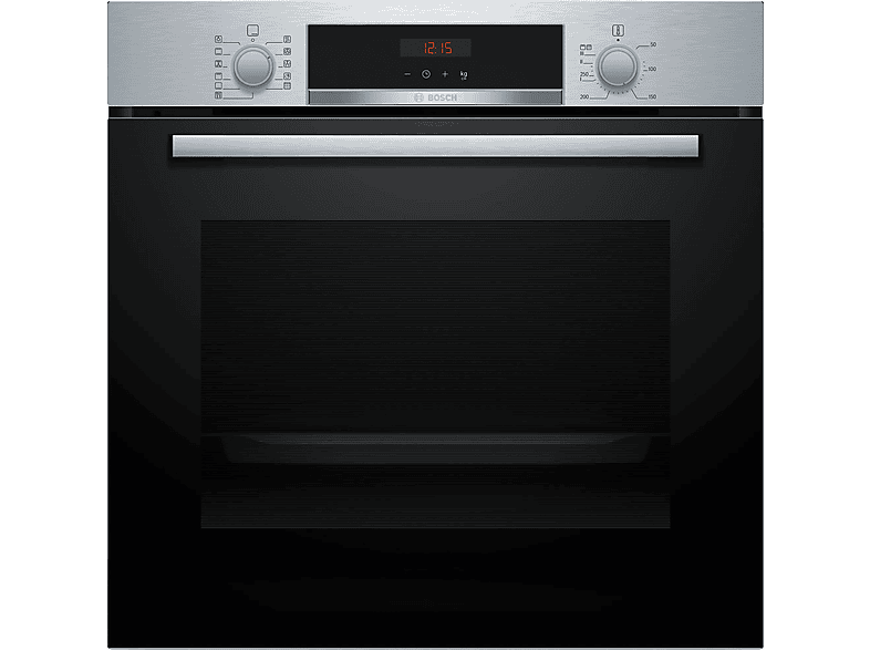 Bosch HBA574ES3, Multifunción, Pirolítico, 71 l, 59.4 cm, HotAir 3D, Asistente de limpieza con agua, Inox