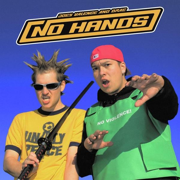 Albumcover: Zwei Männer mit No Hands Logo. Einer hält ein Schwert, der andere schreit.