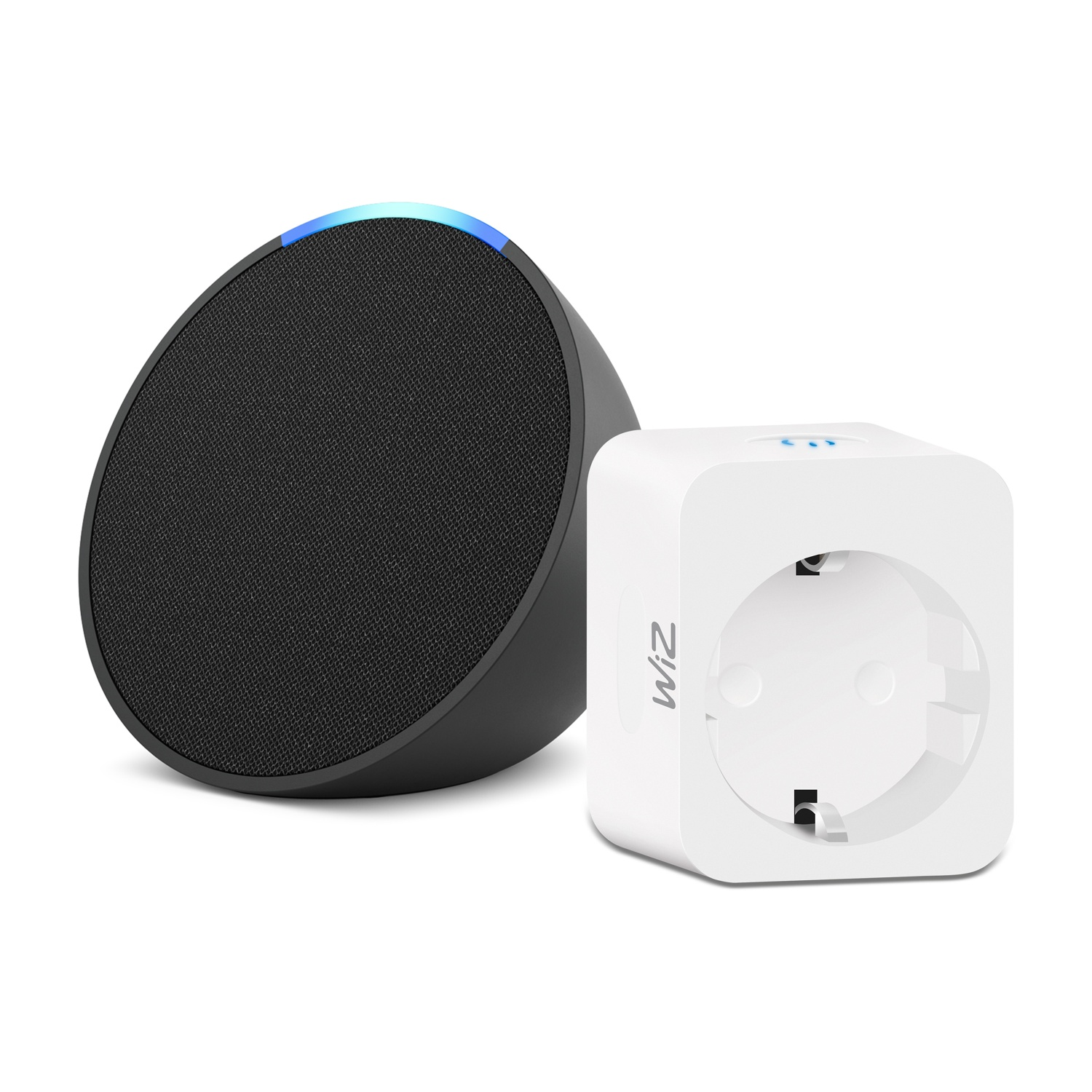 Echo Pop + Smart Plug - Kit Casa Intelligente Con Alexa, Colore Antracite - Foto 3