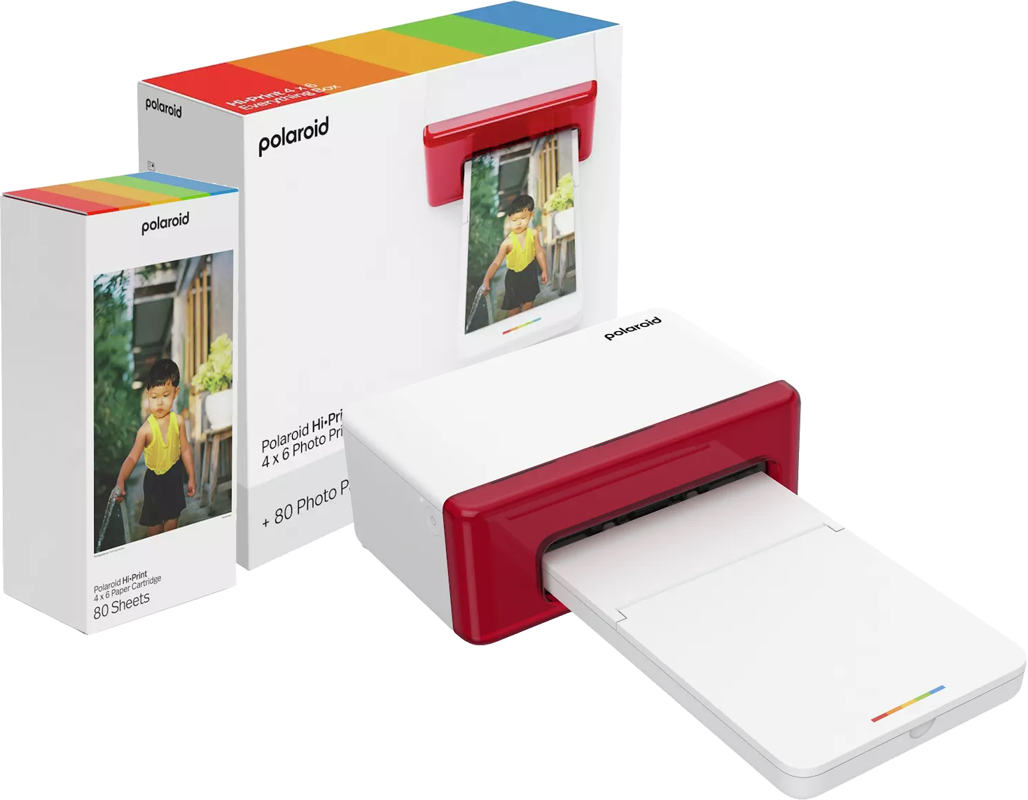 POLAROID HI-PRINT 4x6 fotónyomtató+80db fotópapír, fehér
