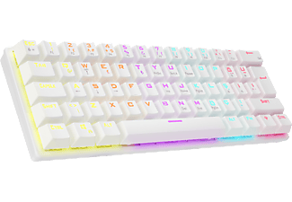 RAMPAGE ALLY K11 Rainbow Q Bilek Destekli Blue Switch Gaming Oyuncu Klavye Beyaz