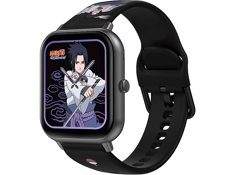 ABYX FIT Touch 3 – Sasuke Uchiwa Smartwatch Alu Silikon, 20mm, Space Grau