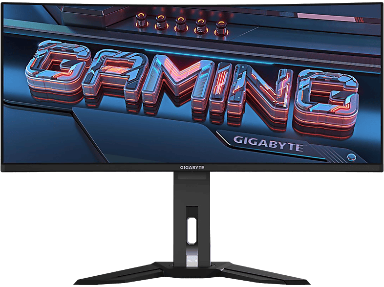 GIGABYTE MO34WQC2 34 Zoll Curved Gaming Monitor, WQHD, 0,03 ms Reaktionszeit, 1000 cd/m², 240 Hz, Schwarz