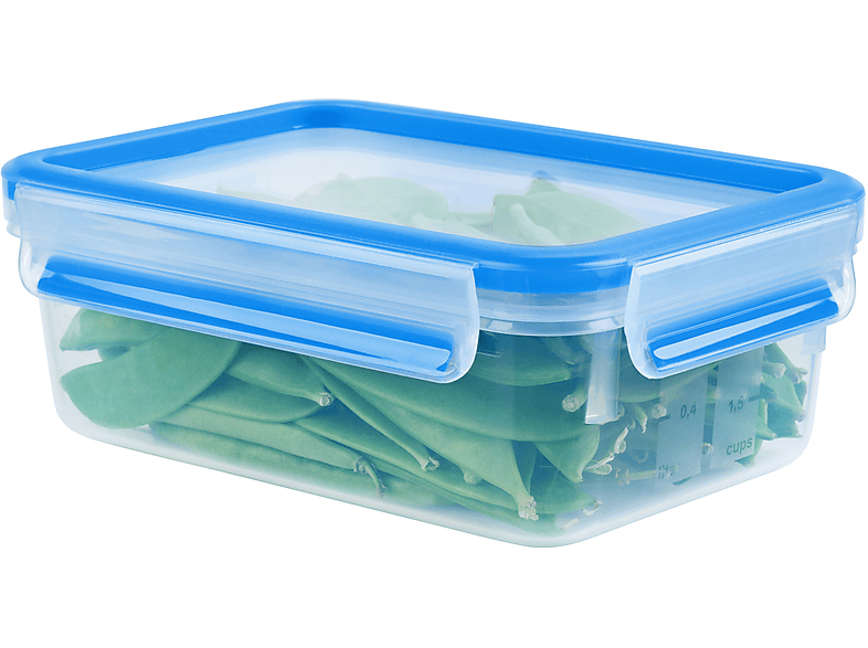 EMSA 508540 Clip & Close 1 Liter Frischhaltedose Transparent/Blau