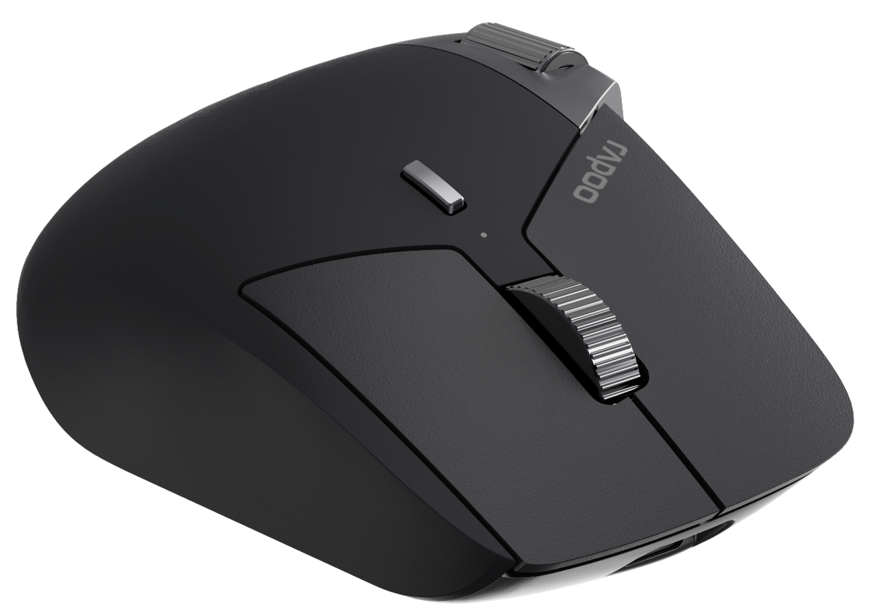 RAPOO MT760M Multi-Mode optikai egér, max 4000DPI, 10 gomb, Bluetooth + 2,4GHz USB, fekete (226039)