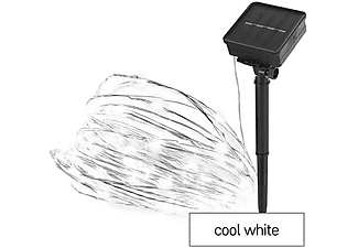 EMOS Kültéri-beltéri LED nano lánc napelemmel, ezüst, 12 méter, hideg fehér, 120 LED (D3ZC01)