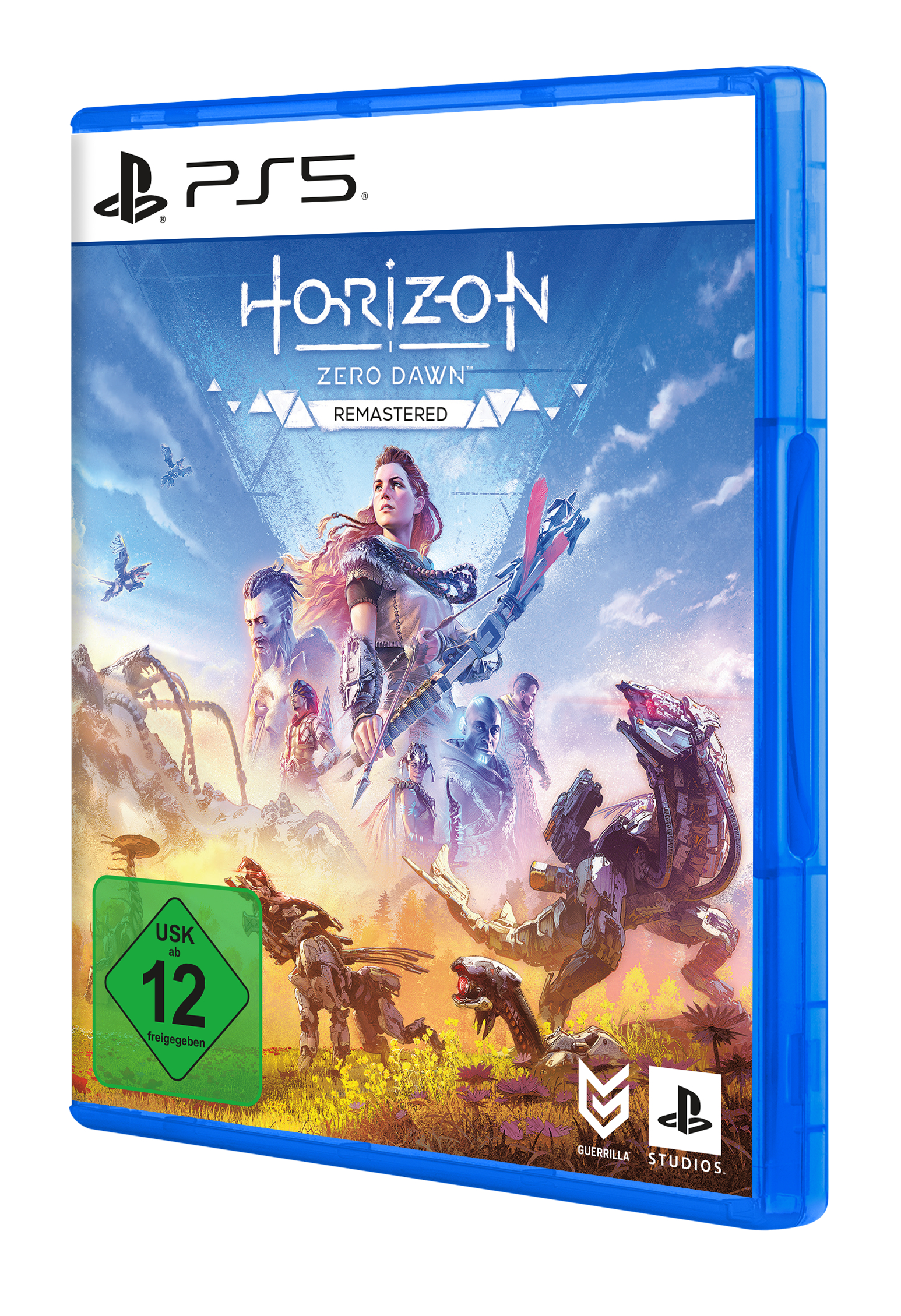 Die Hülle des Spiels Horizon Zero Dawn Remastered für die PS5.