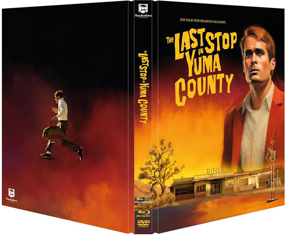 DVD-Cover von "The Last Stop in Yuma County", zeigt rennenden Mann.