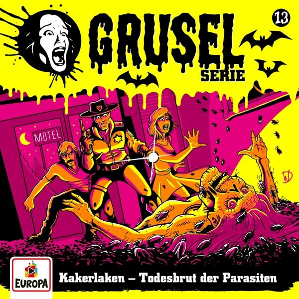 Comic-Cover für 'Grusel Serie' mit Horrorszene und Text.