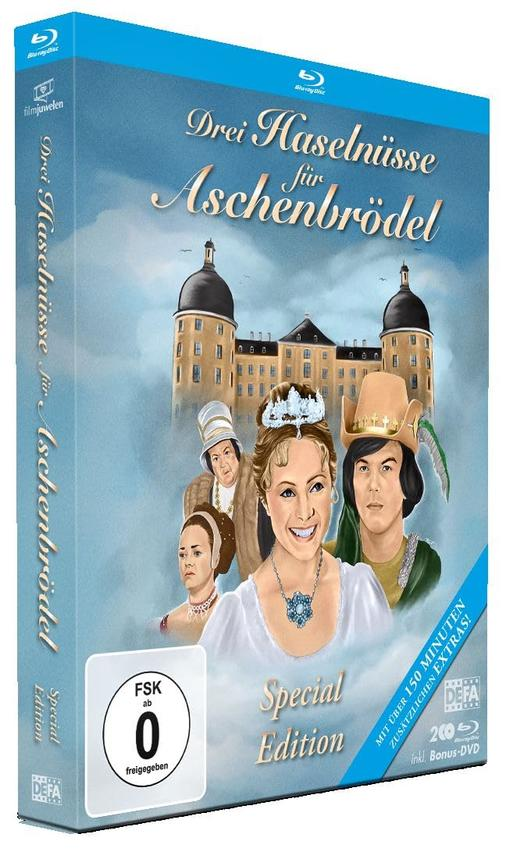 DVD-Box-Set für 'Drei Haselnüsse für Aschenbrödel', mit Filmbild auf dem Cover.