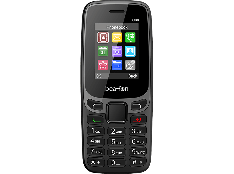 BEAFON C80 DualSIM Fekete Kártyafüggetlen Mobiltelefon