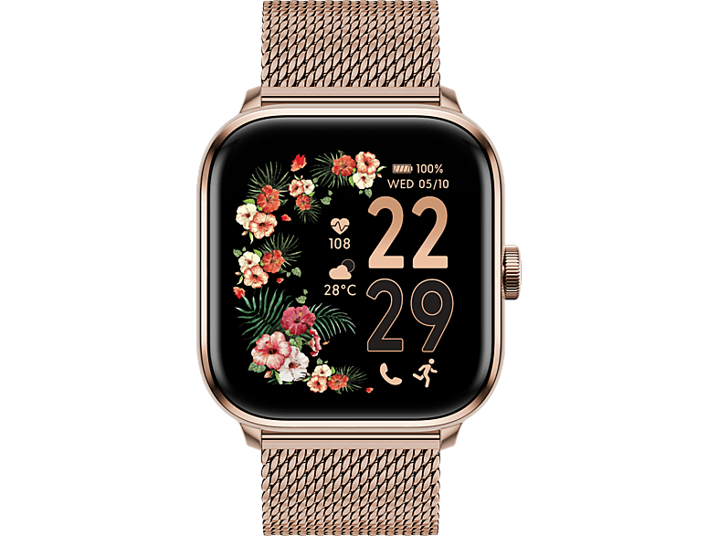 Ice-watch Smartwatch 2.0 Milanese Band 1.7'' Rose Gold (023331) 210 Mm 5 Daag Roze Goud