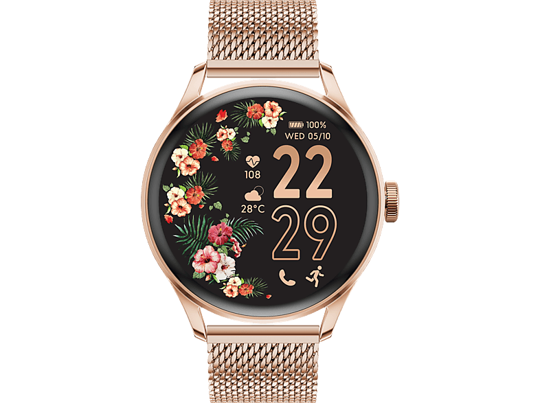 Ice-watch Smartwatch 2.0 Milanese Band Round 1.2'' Amoled Rose Gold (023394)