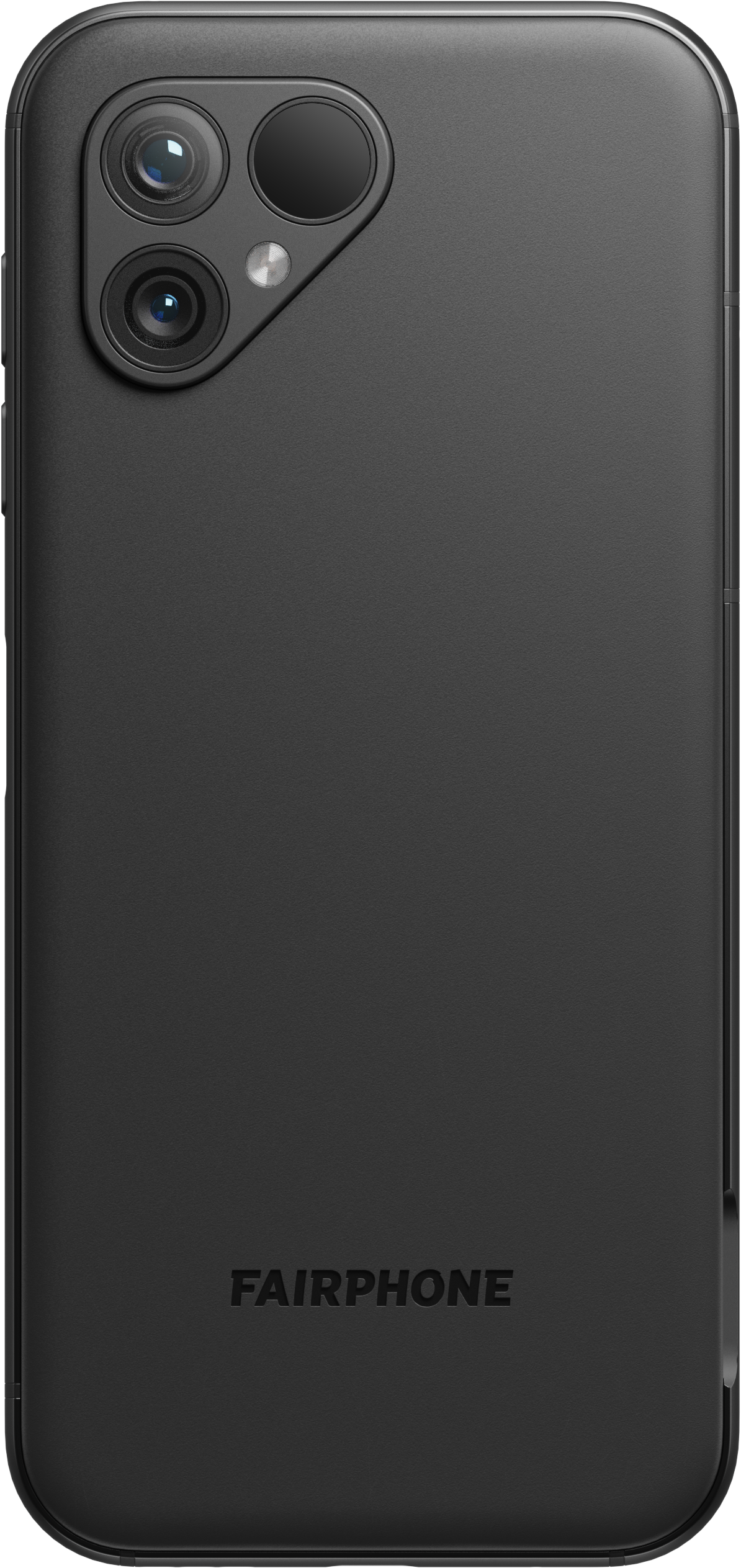 Schwarze Smartwatch mit Anzeige von Zeit, Schritten und Akku. Schwarzer Hintergrund.