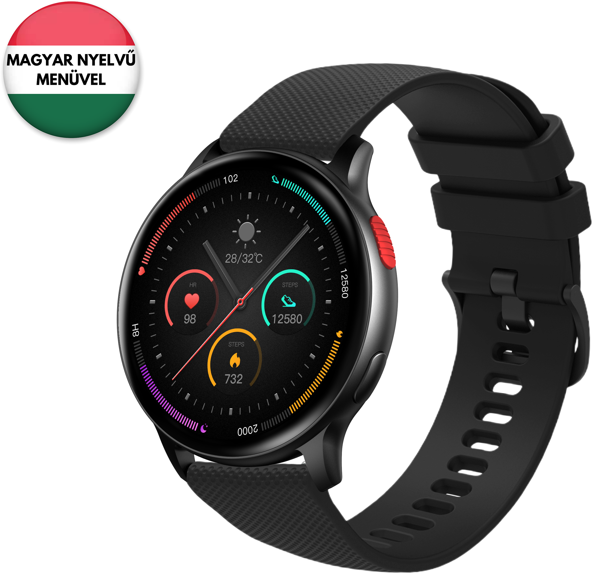 CARNEO Heiloo HR+ 2nd gen. okosóra, fekete (8588009299127)