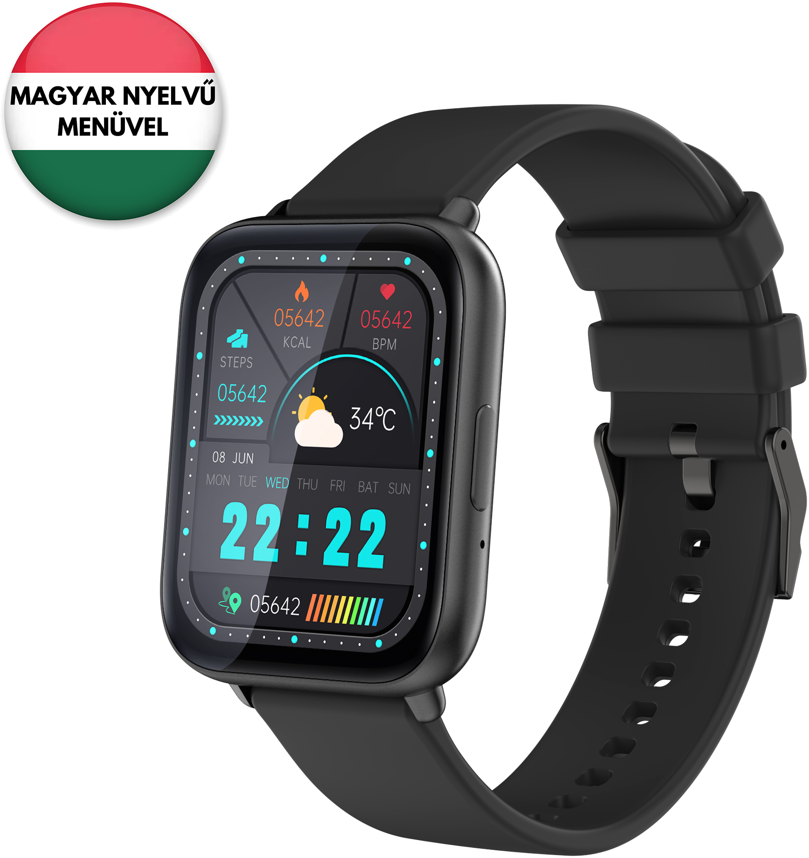 CARNEO Artemis HR+ okosóra, fekete (8588009299240)