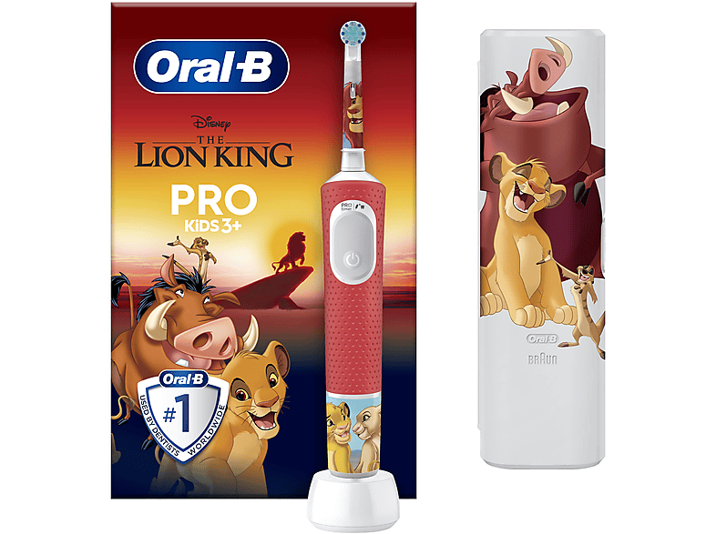 ORAL B Vitality Pro Lion King Çocuk Şarjlı Diş Fırçası + Seyahat Kabı