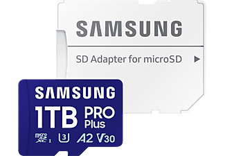 SAMSUNG Pro Plus microSDXC memóriakártya + SD adapter, 1 TB, Class10, V30, U3 (MB-MD1T0SA/EU)