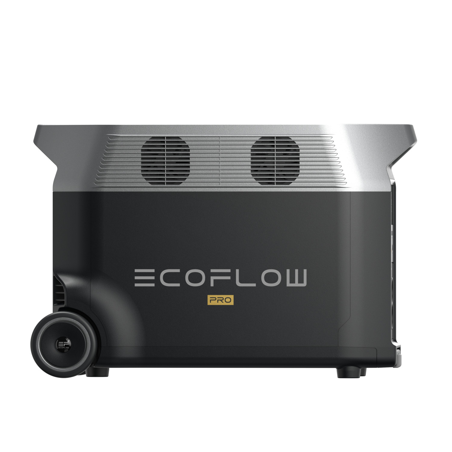 Station d'alimentation portable noire et grise avec un logo ECOFLOW PRO en évidence.