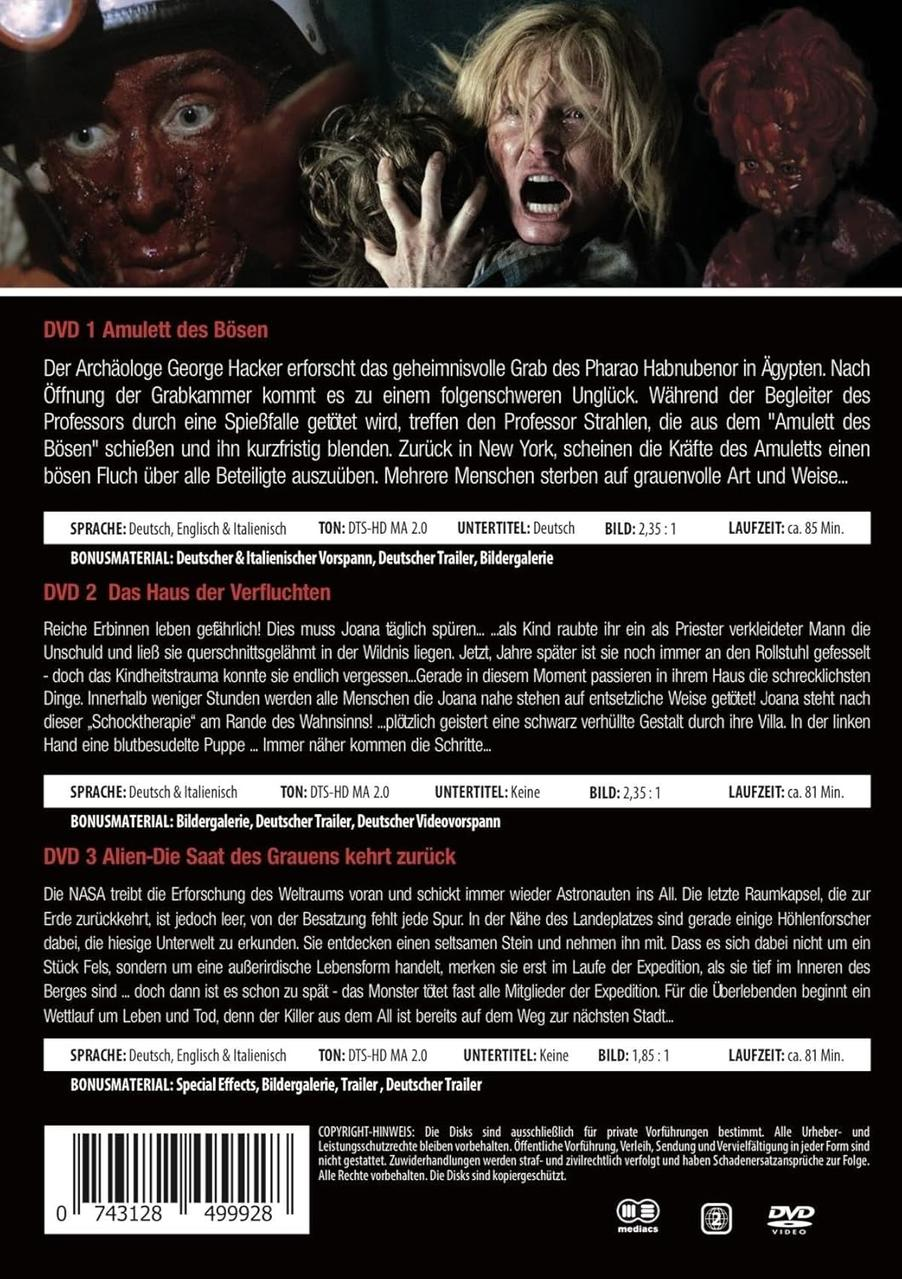 DVD-Hülle mit Titel, Bildern von Personen in dunkler Umgebung und Text.