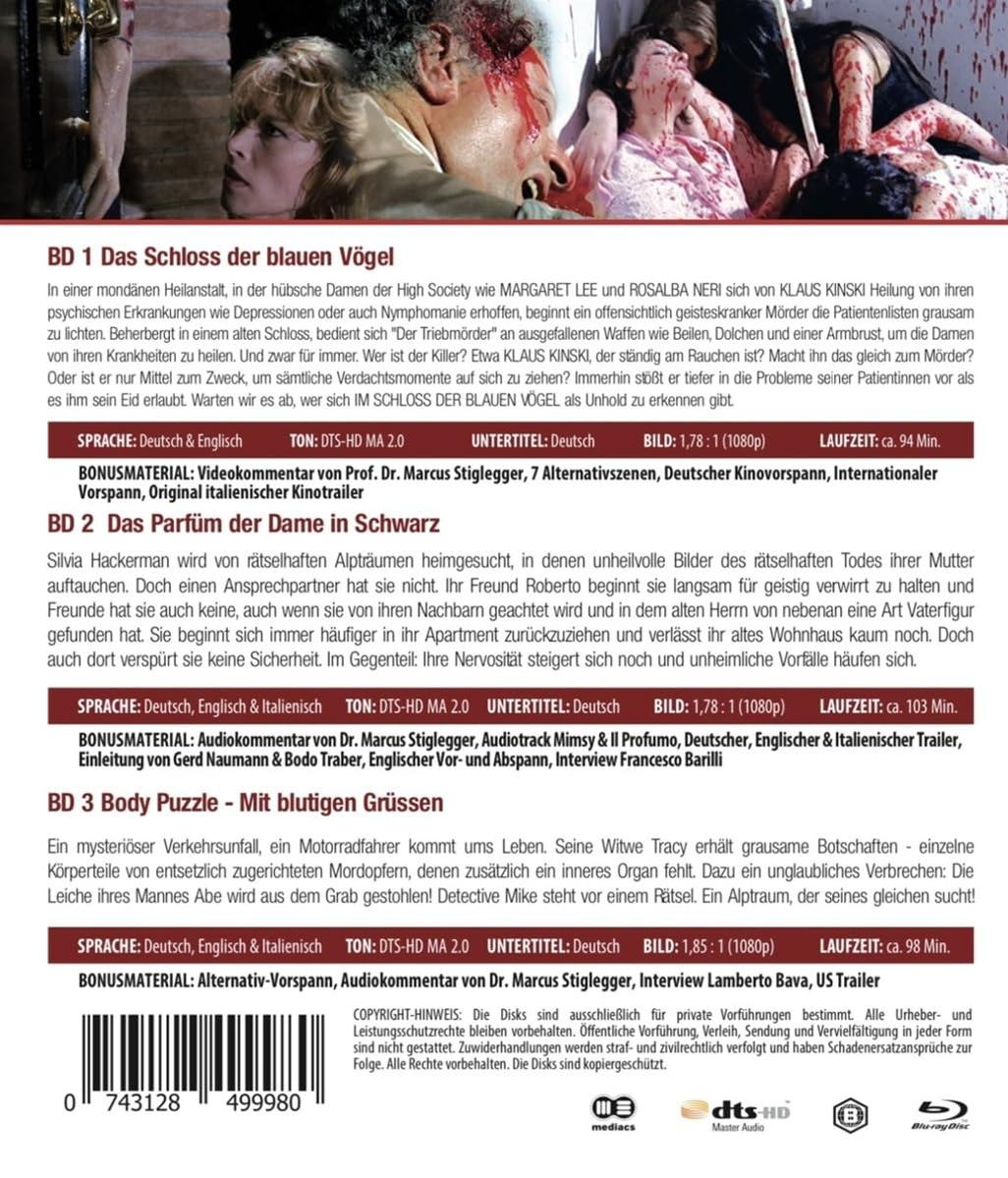 Film-DVD-Cover mit einer blutigen Szene und Text auf Deutsch.