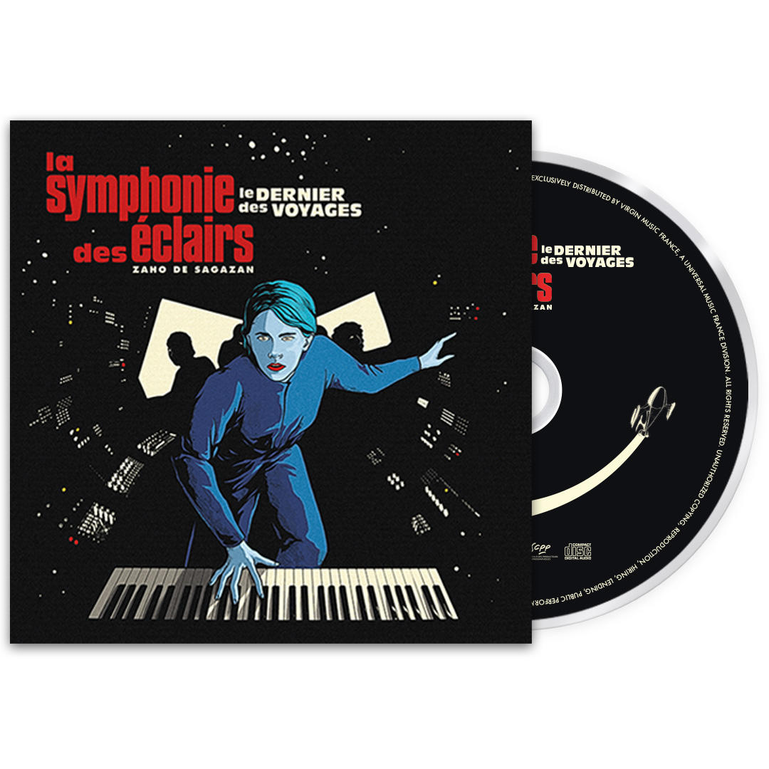Pochette d'album avec une femme au piano. Un CD est sur le côté droit de la pochette.
