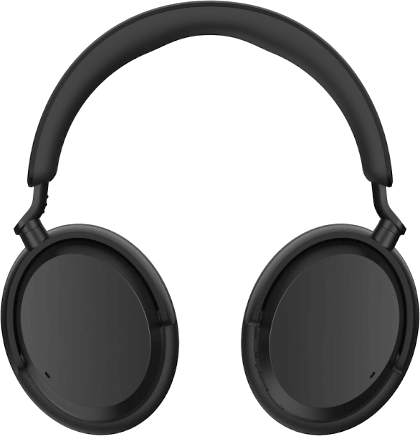 Fekete fejhallgató over-ear kialakítással. Fejpánttal és két kör alakú fülhallgatóval rendelkezik.