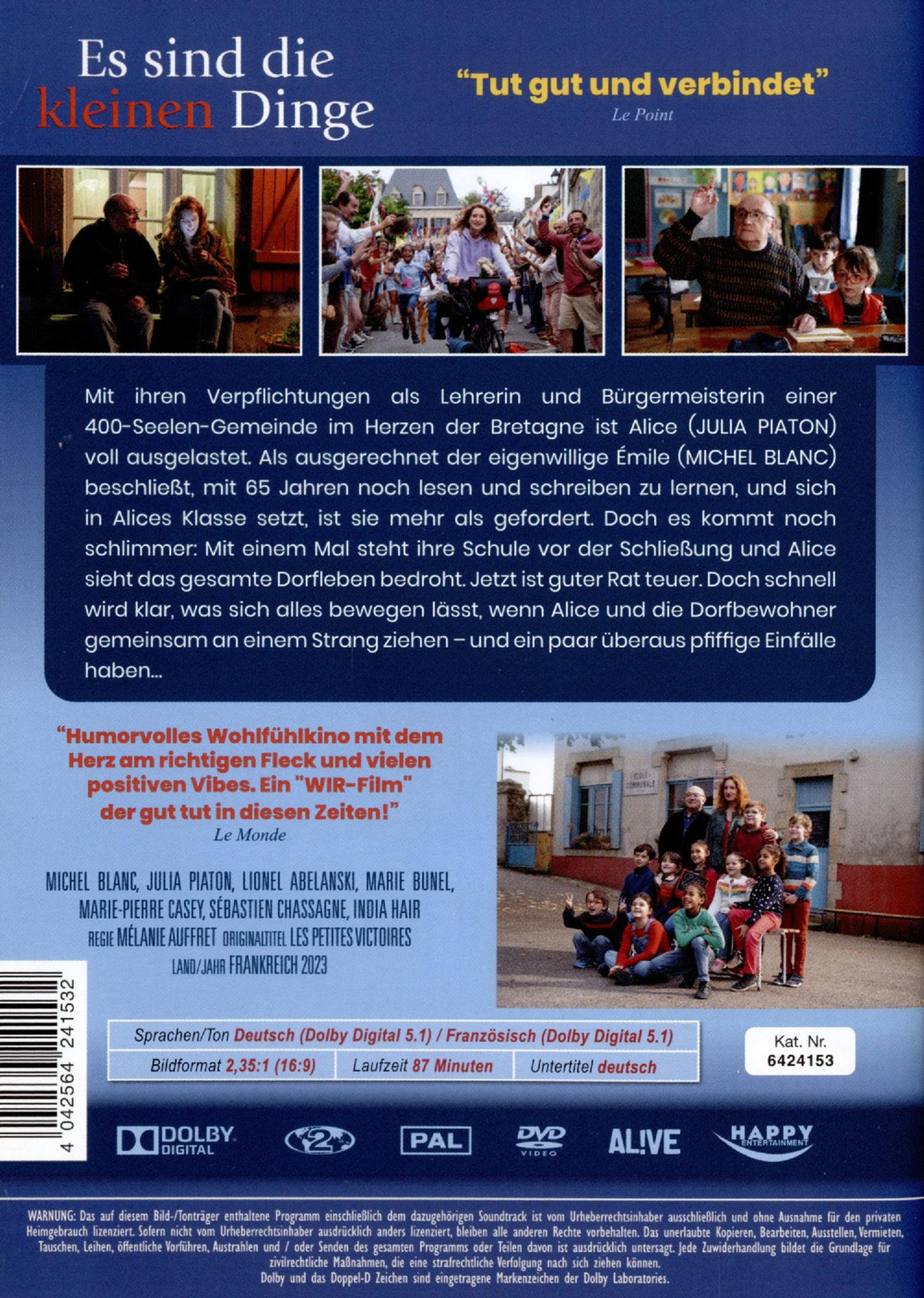 Filmcover mit Text und Bildern. Menschen sind in Szenen zu sehen. Der Titel ist auf Deutsch.