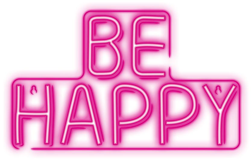 NEOLIA "Be Happy" feliratos neon LED tábla (RTV100292)