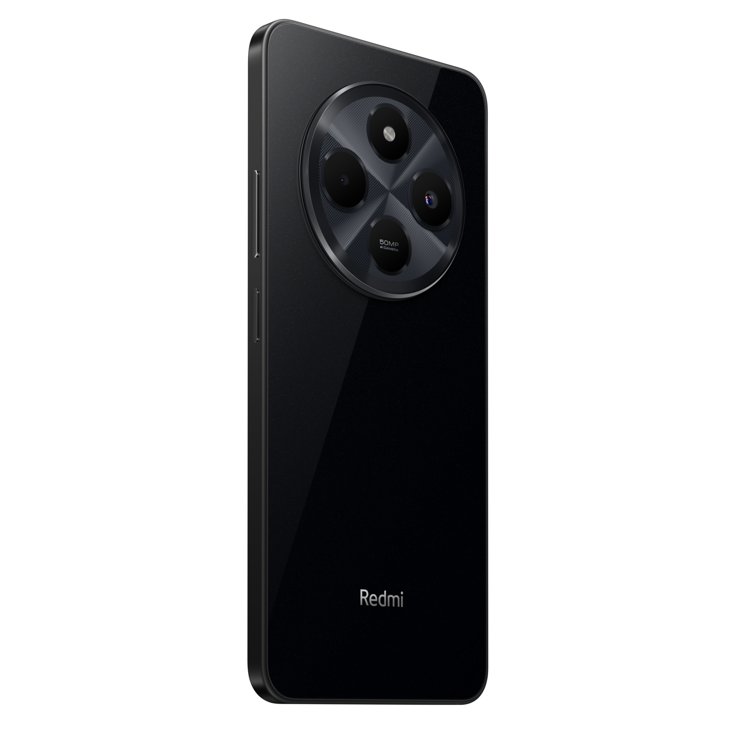 A black smartphone with a prominent camera module on the back.