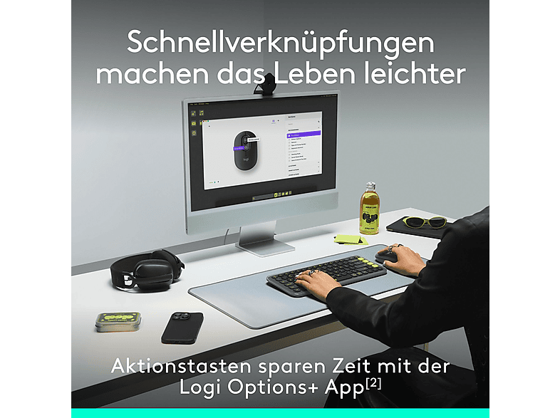 Thumbnail - LOGITECH POP Mouse, kompakte und mobile kabellose Maus, Graphite