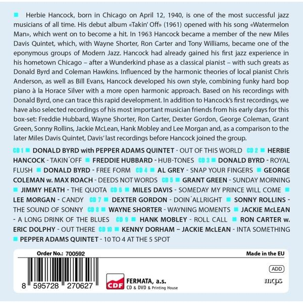 Albumcover mit Text. Enthält CD-Titelliste, Album-Artwork und Firmenlogo.