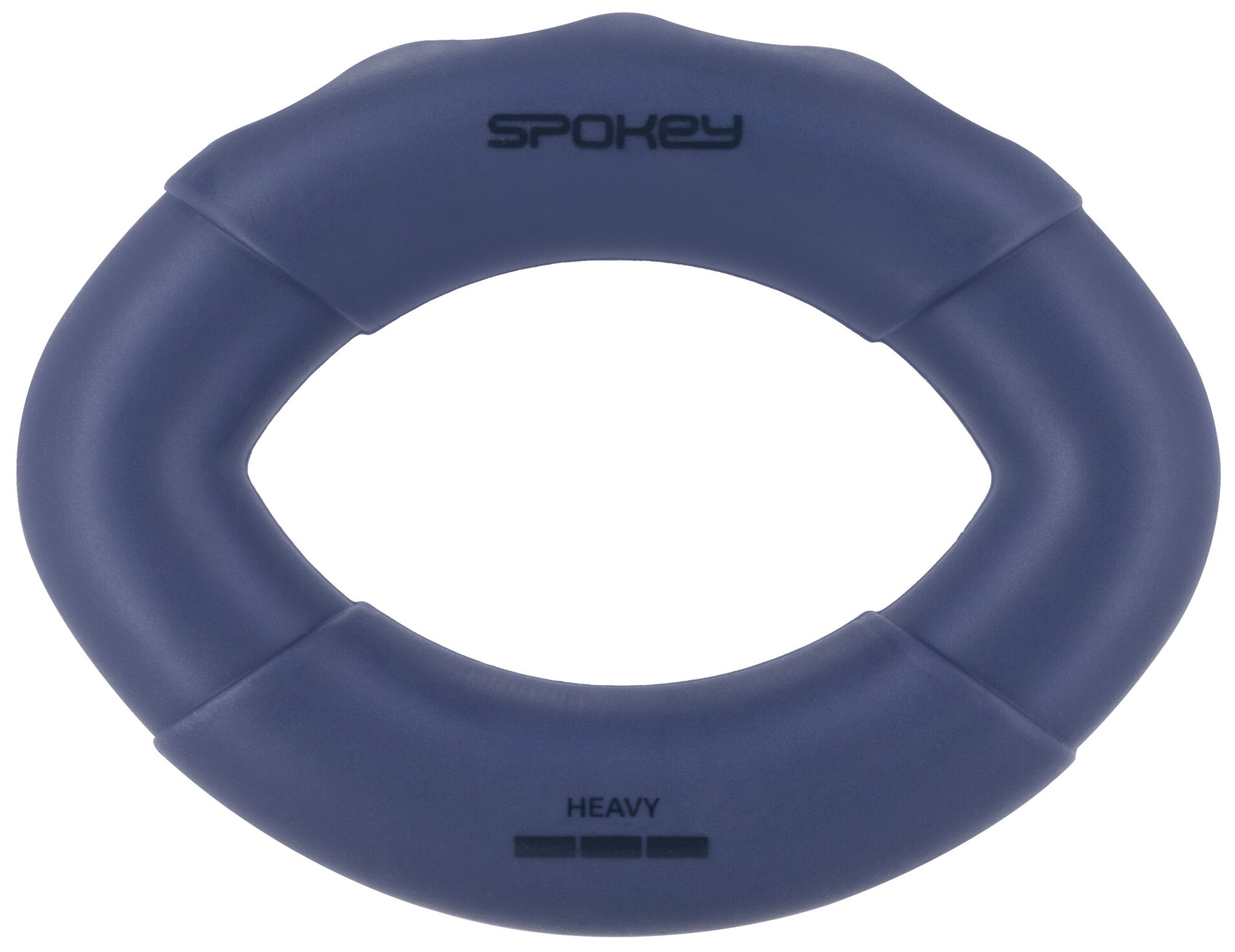 Niebieski wzmacniacz uchwytu Spokey ze słowem „Heavy”.