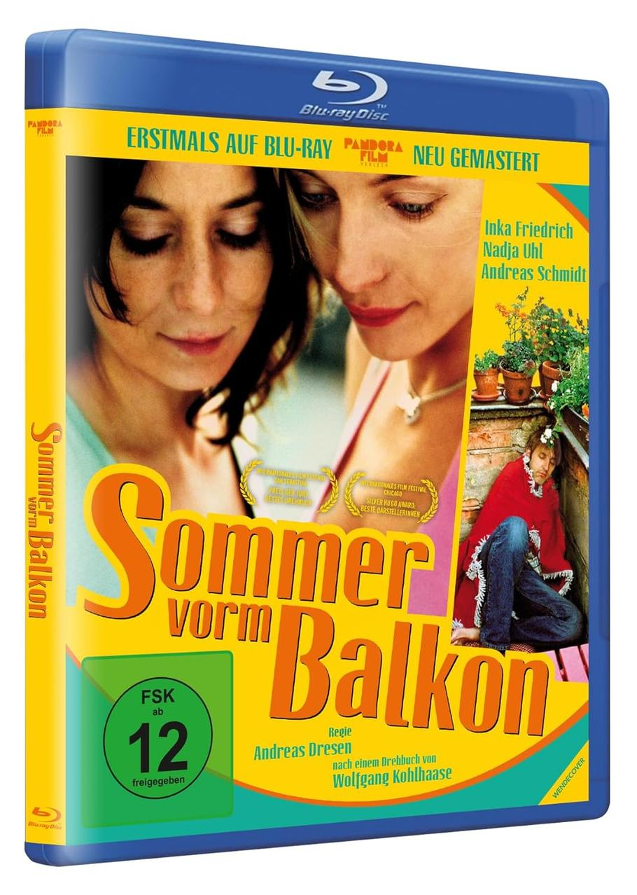 DVD-Hülle von 'Sommer vor dem Balkon'. Auf dem Cover sind zwei Frauen abgebildet. Die Altersfreigabe ist FSK 12.