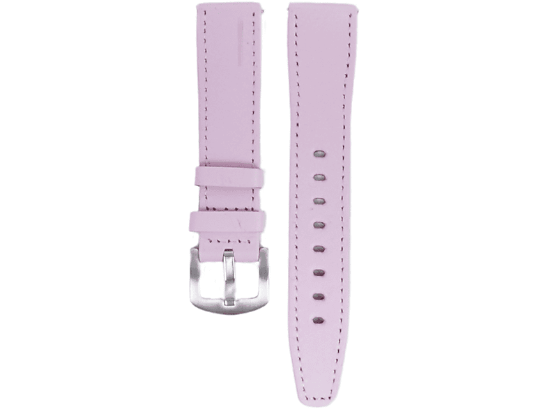 FRO LW38-43 20 mm Hakiki Deri Düz Pembe Kordon Silver Toka