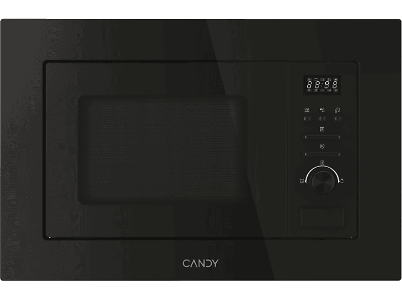Microondas con grill Integrable - Candy CA20FMW7NB, 800-1000W, 5 Niveles, 20 l,Plato giratorio 24,5cm, Negro