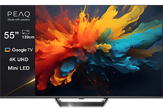 PEAQ PTV 55GMU-5024C 55" 4K UHD Smart Google Mini LED TV, 139 cm