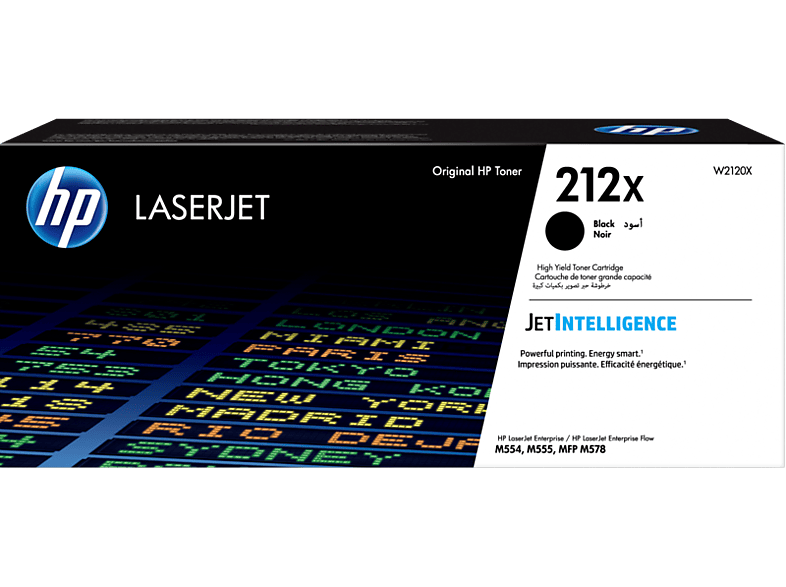 HP No.212X eredeti LaserJet nagy kapacitású tonerkazetta, 13000 oldal, fekete (W2120X)