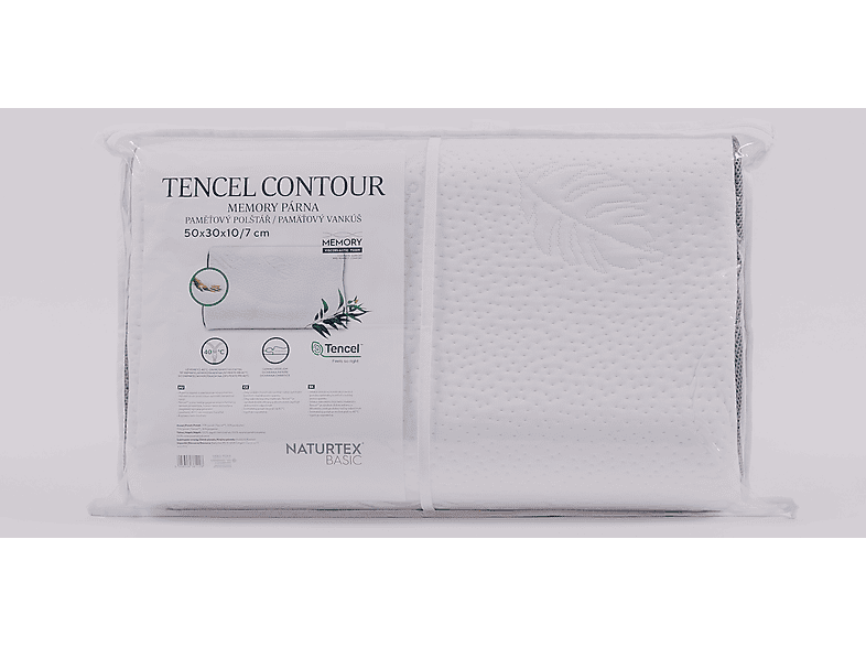 NATURTEX Memory Tencel Contour párna, 30x50 cm