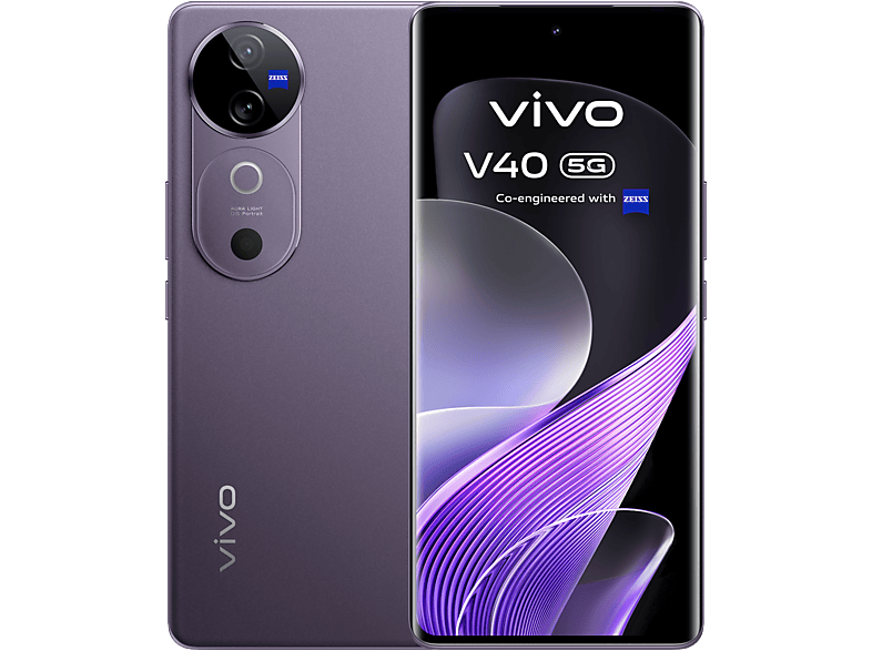 Móvil - vivo V40, Morado, 512 GB, 12 GB RAM, 6.78" AMOLED, Qualcomm Snapdragon® 7Gen3 , 5500 mAh, Android