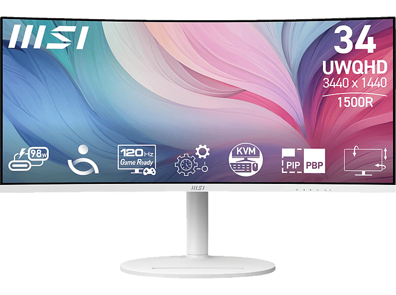 MSI MODERN MD342CQPWDE 34 Zoll UWQHD Business Monitor (4 ms Reaktionszeit, 120 Hz)